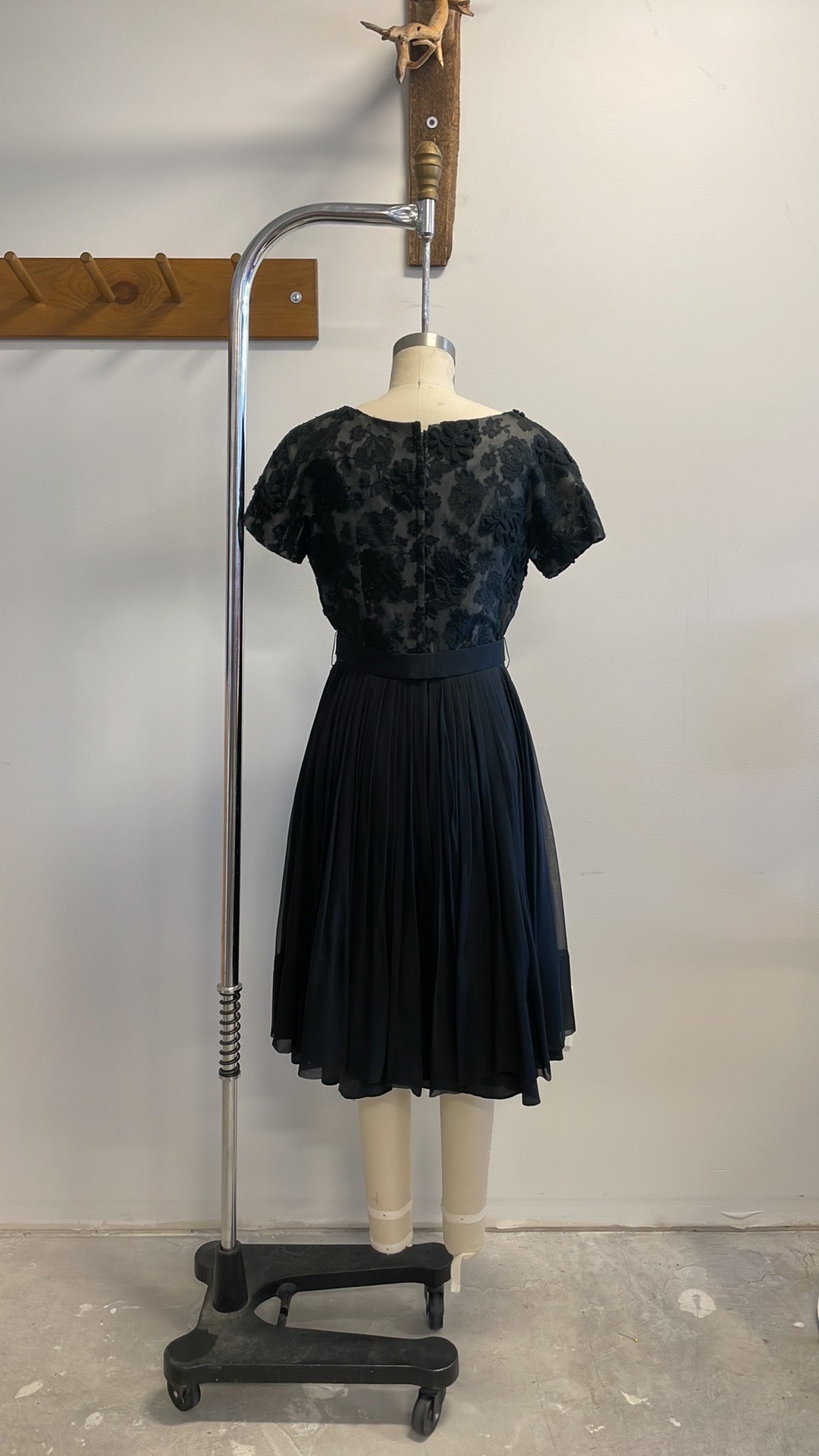 Vintage Lace Black Dress