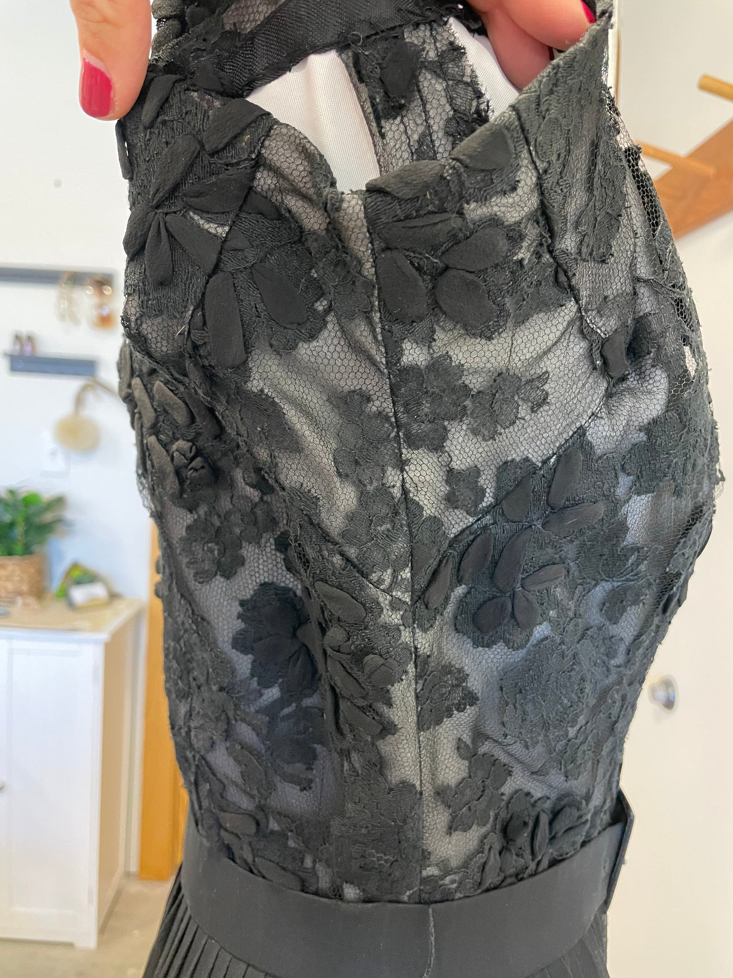 Vintage Lace Black Dress